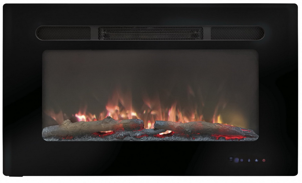 Изображение товара Электрокамин Realflame ALPHA LOG VV11 навесной и встраиваемый стиль современный черный