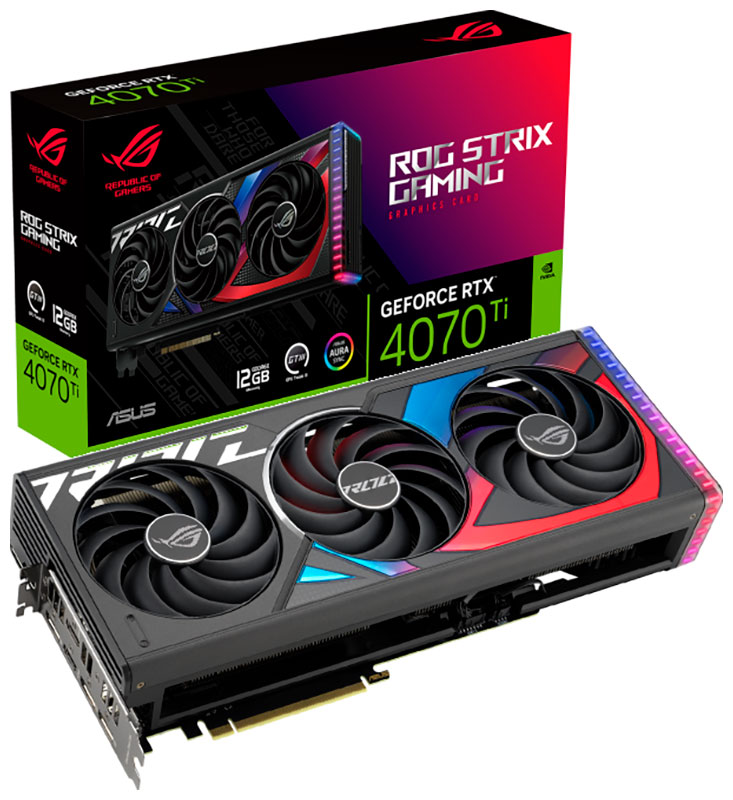 Изображение товара Видеокарта Asus GeForce RTX 4070 Ti ROG Strix 12GB (ROG-STRIX-RTX4070TI-12G-GAMING)