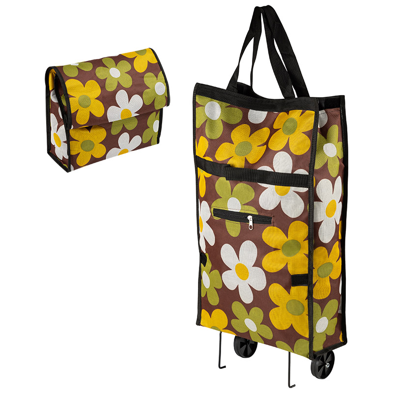 Изображение товара Сумка-тележка Рыжий кот ATB-03 Ромашки складная легкая и прочная
