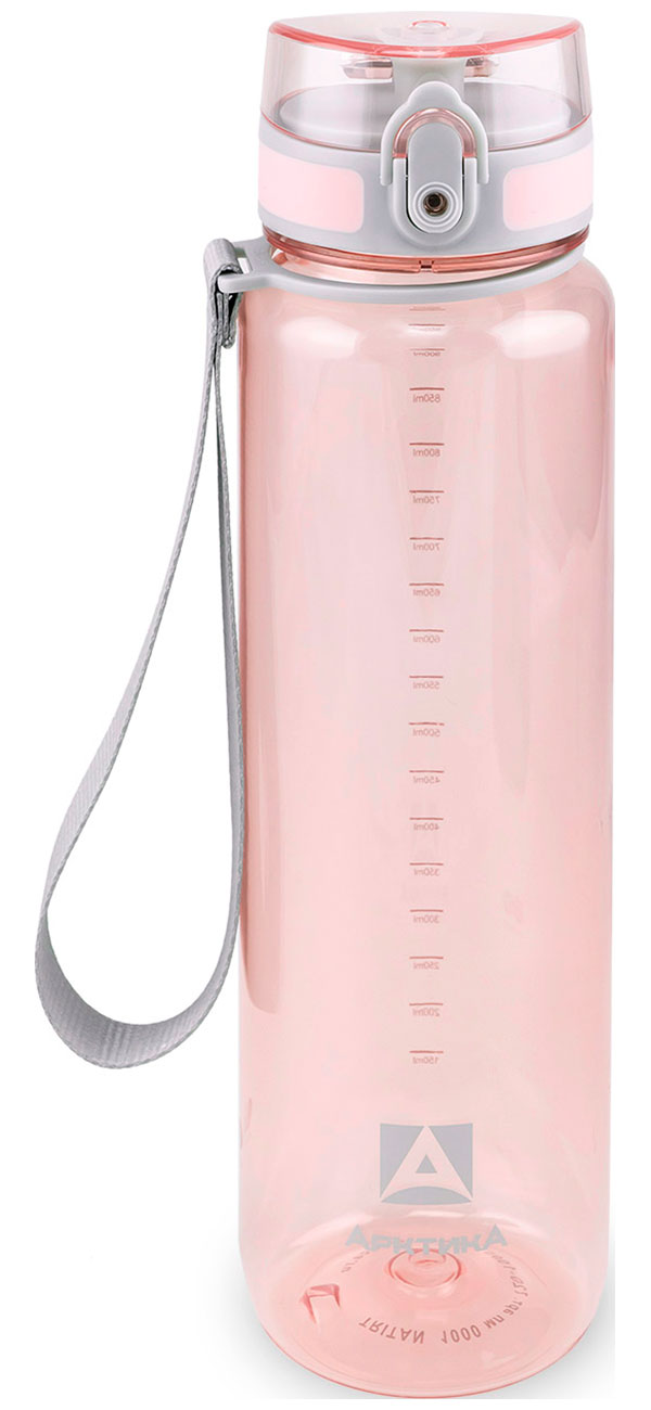Изображение товара Бутылка тритановая Арктика 1000 мл розовая прозрачная, с ситечком (арт. 720-1000)