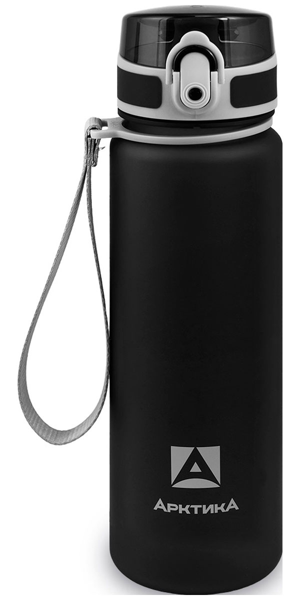 Изображение товара Бутылка тритановая Арктика 500 мл черная матовая, с ситечком (арт. 720-500)