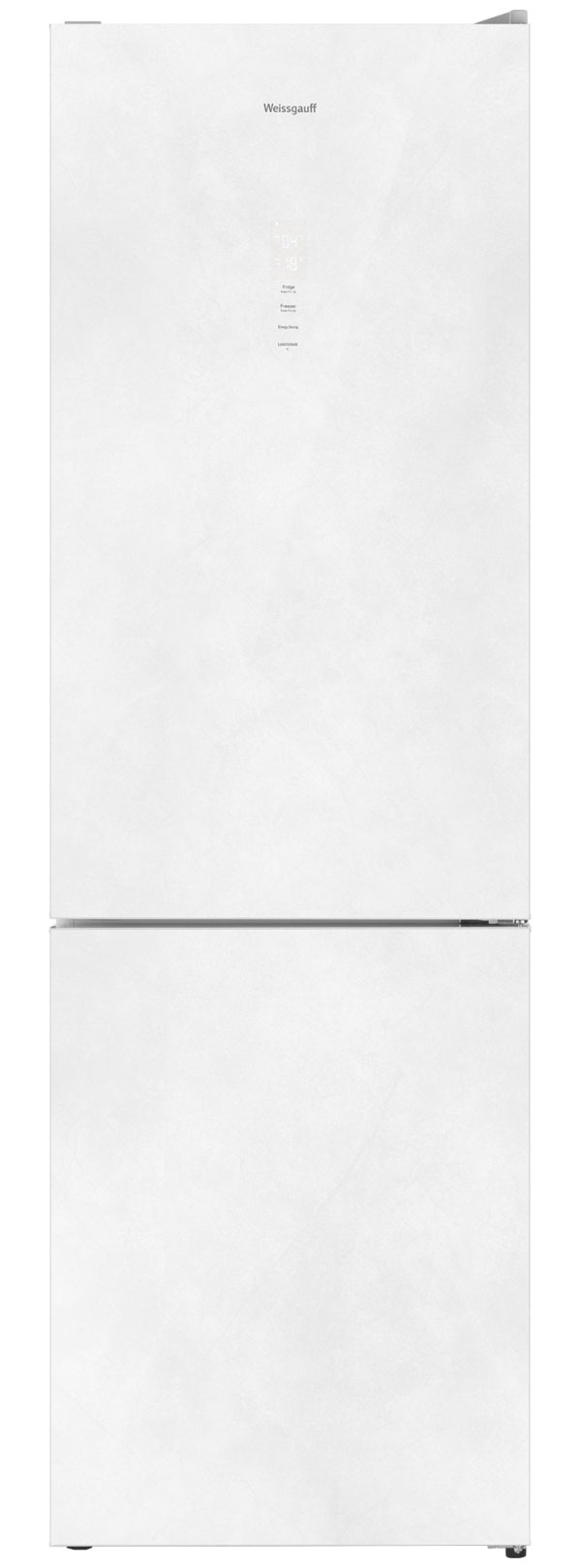 

Двухкамерный холодильник Weissgauff WRK 195 D Full NoFrost White Rock Glass, Белый