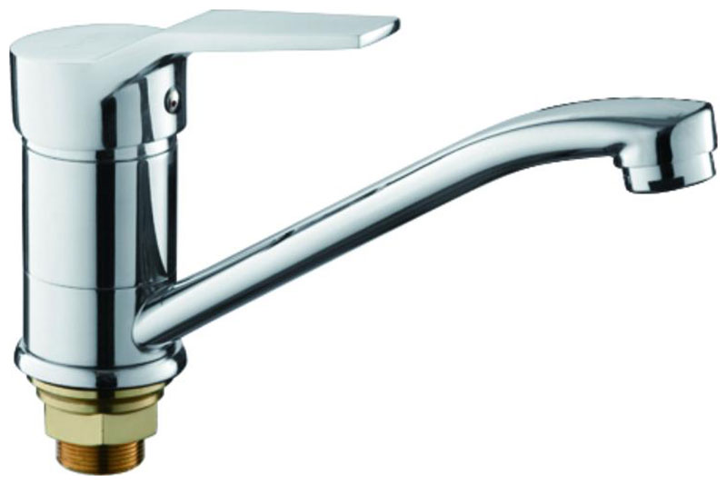 Изображение товара Смеситель для кухни D-Lin хром однорычажный с поворотным изливом 12x5.1x19 см