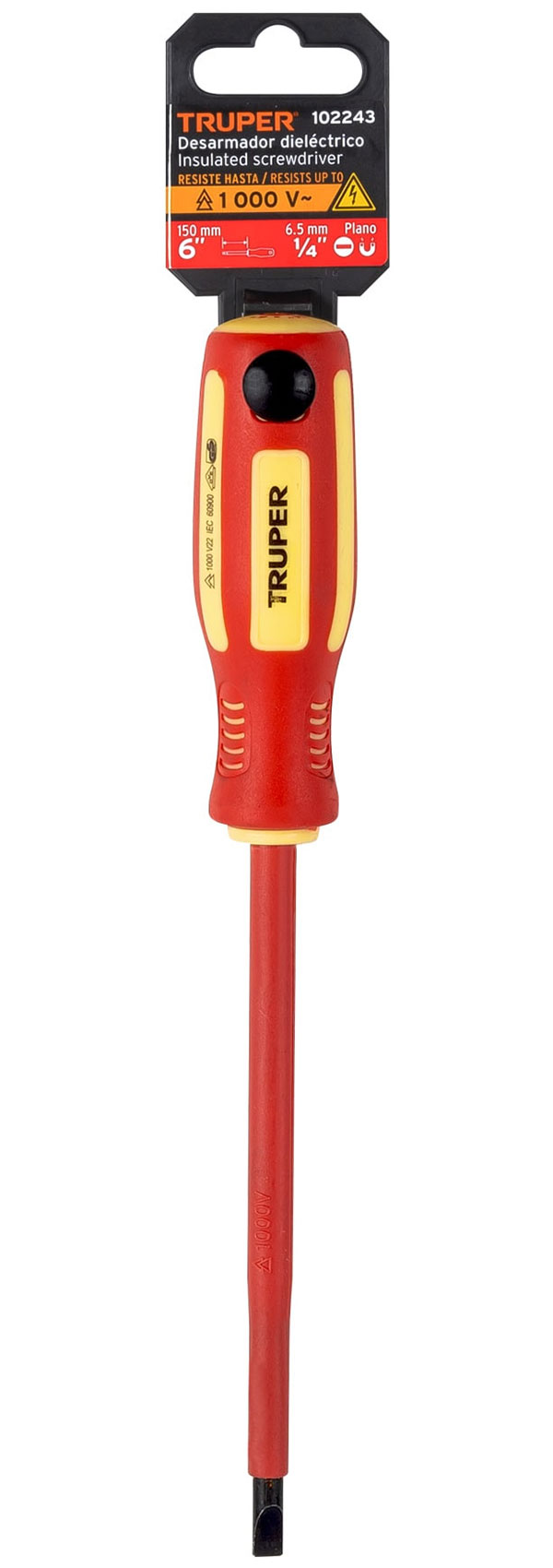 Изображение товара Отвертка Truper шлиц 1000 В DR-1/4X6D (102243)