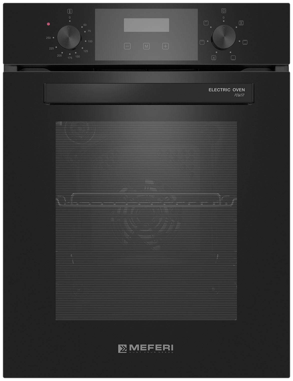 Изображение товара Электрический духовочный шкаф Meferi MEO456BK POWER черный с конвекцией и гидролизной очисткой