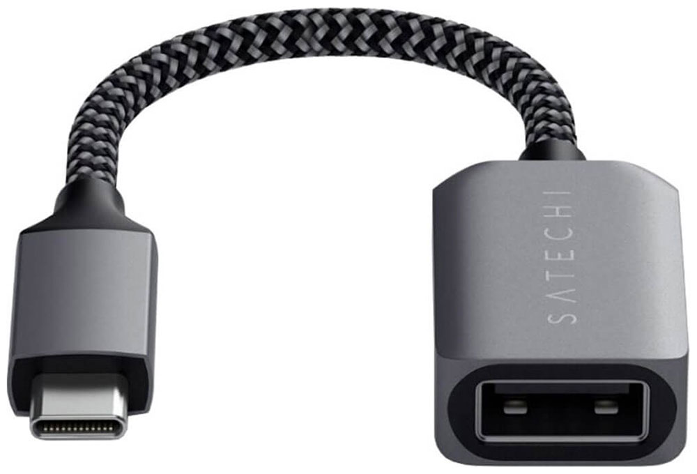 Изображение товара Кабель-адаптер Satechi USB-C to USB 3.0, серый космос (ST-UCATCM)