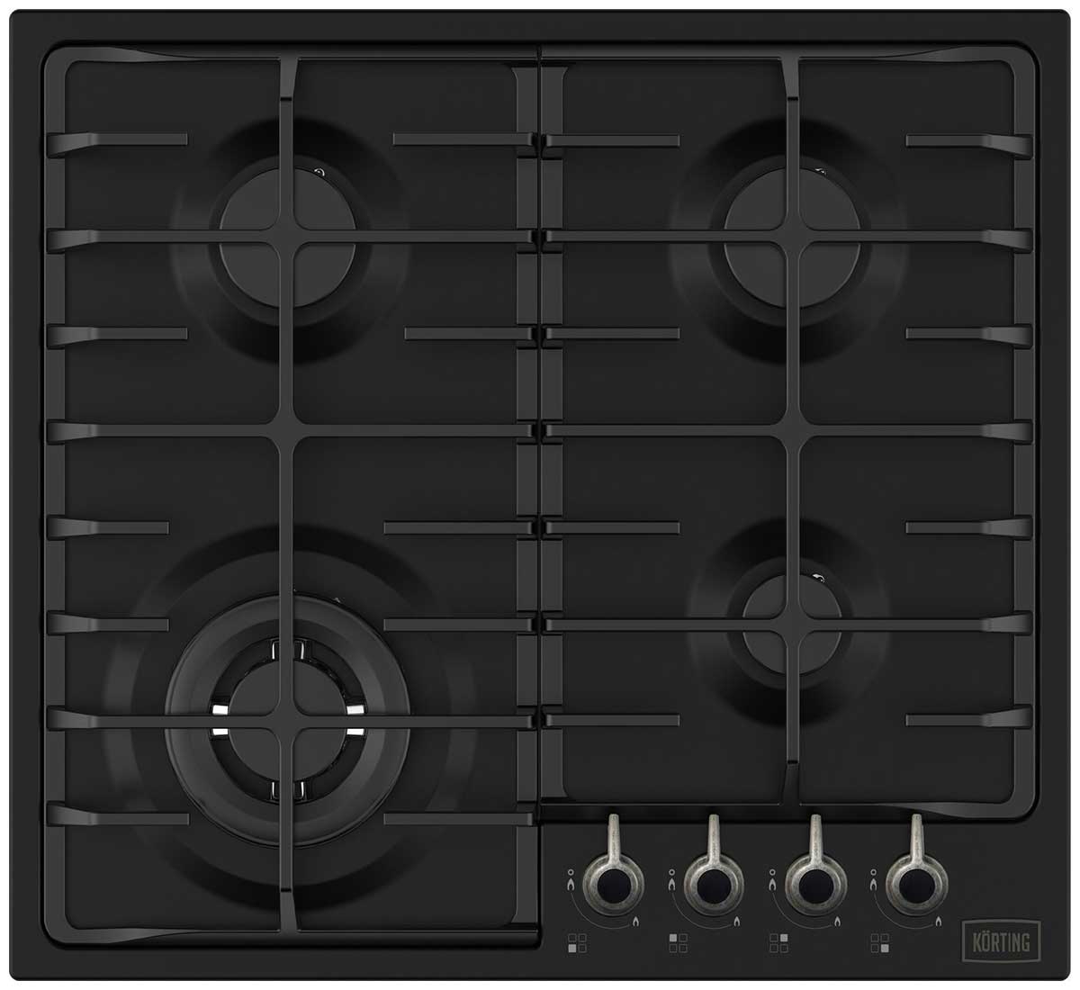 

Газовая варочная панель Korting HG 674 CTSN, Черный матовый