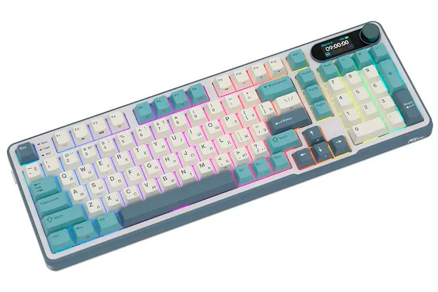 

Клавиатура механическая Royal Kludge RK-S98 Light Cloud (switch RK Brown), Белый/голубой