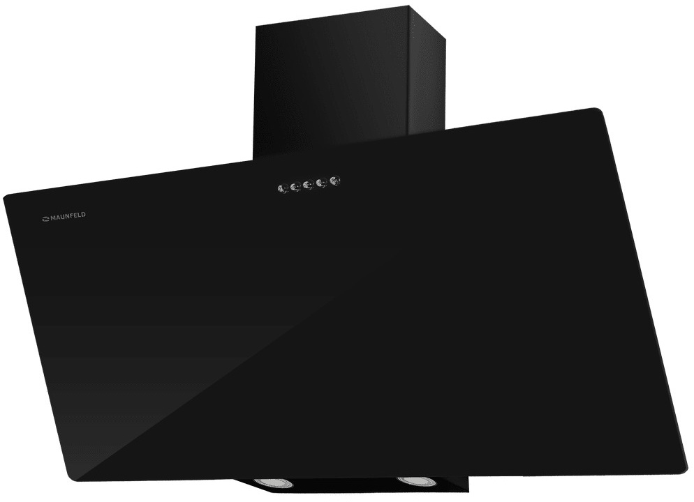 Изображение товара Вытяжка Maunfeld Dream 90 Push Glass черная наклонная настенная с лампами