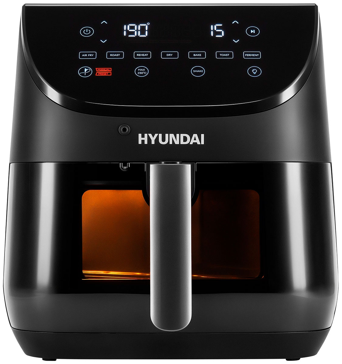 Изображение товара Аэрогриль Hyundai HYF-9090 1700Вт черный сенсорное управление 6.5л ТЭН