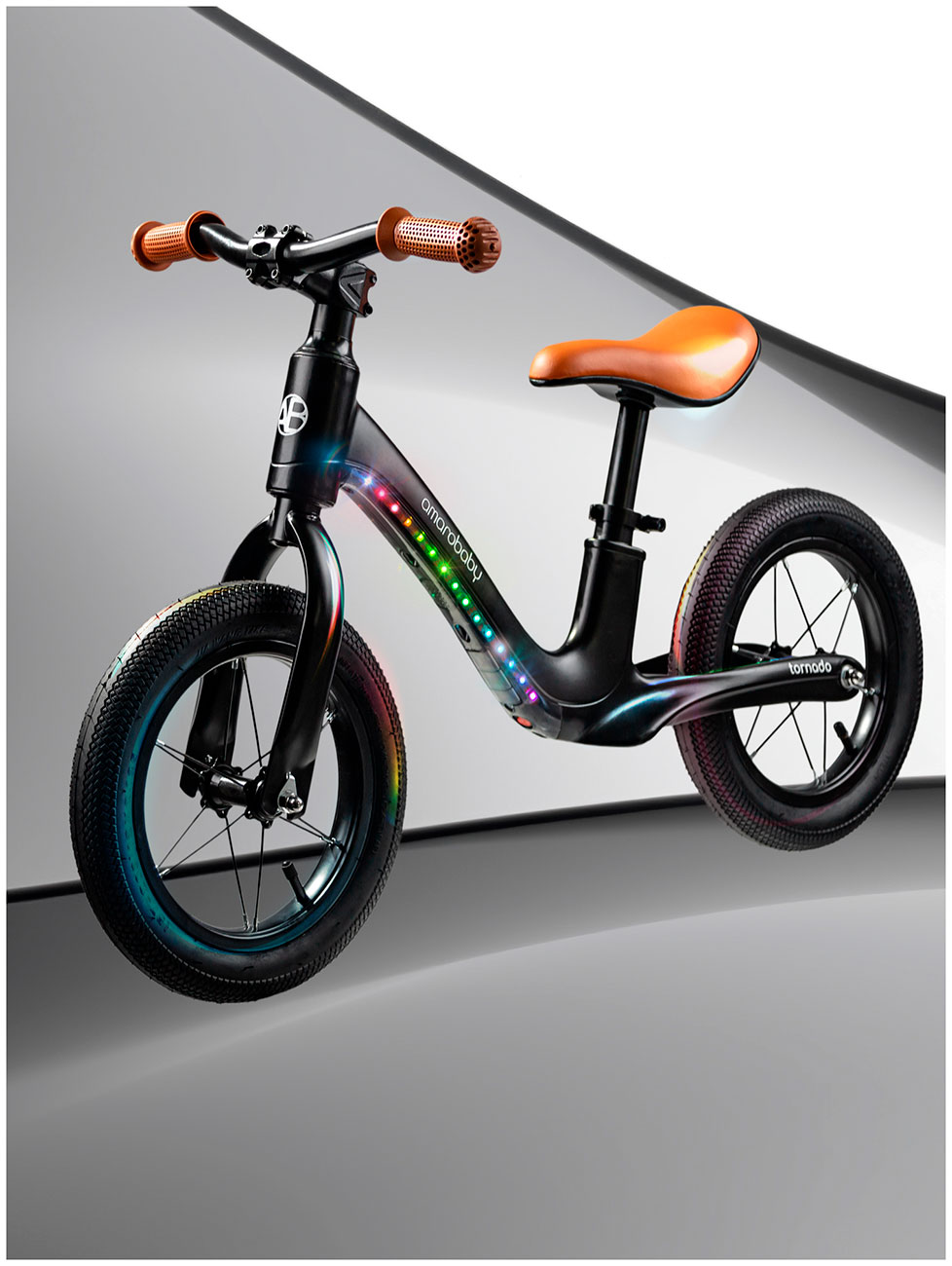 Изображение товара Двухколесный беговел Amarobaby Tornado черный (AB24-34NB/09)