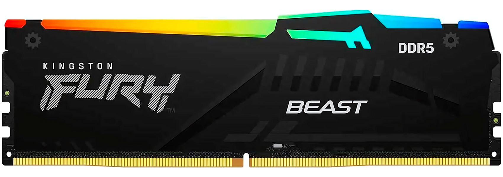 

Оперативная память Kingston DDR5 16GB 6000MHz FURY Beast Black RGB (KF560C30BBA-16), Черный
