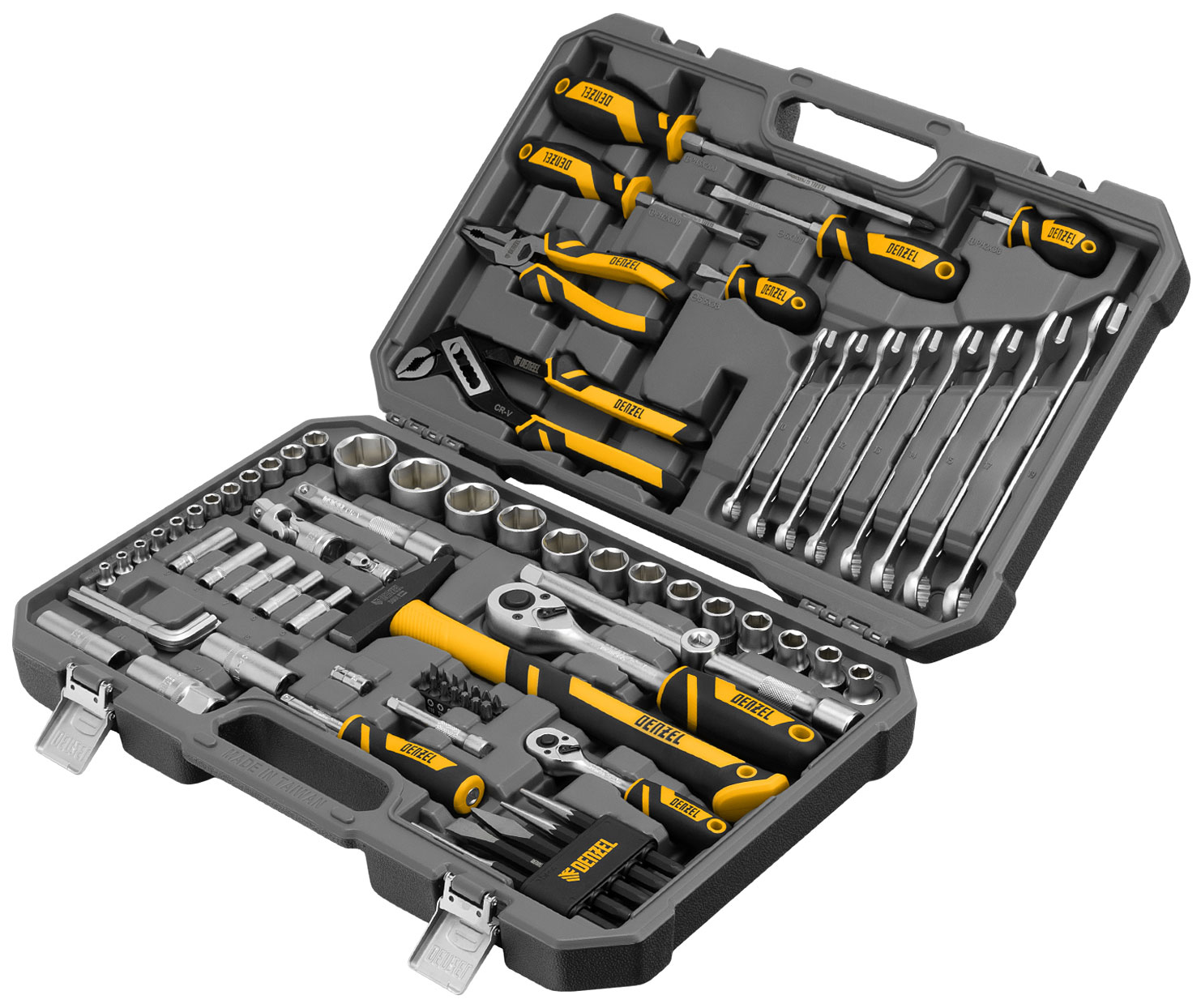 Изображение товара Набор инструментов Denzel 15802 84 предмета для дома и авто с кейсом