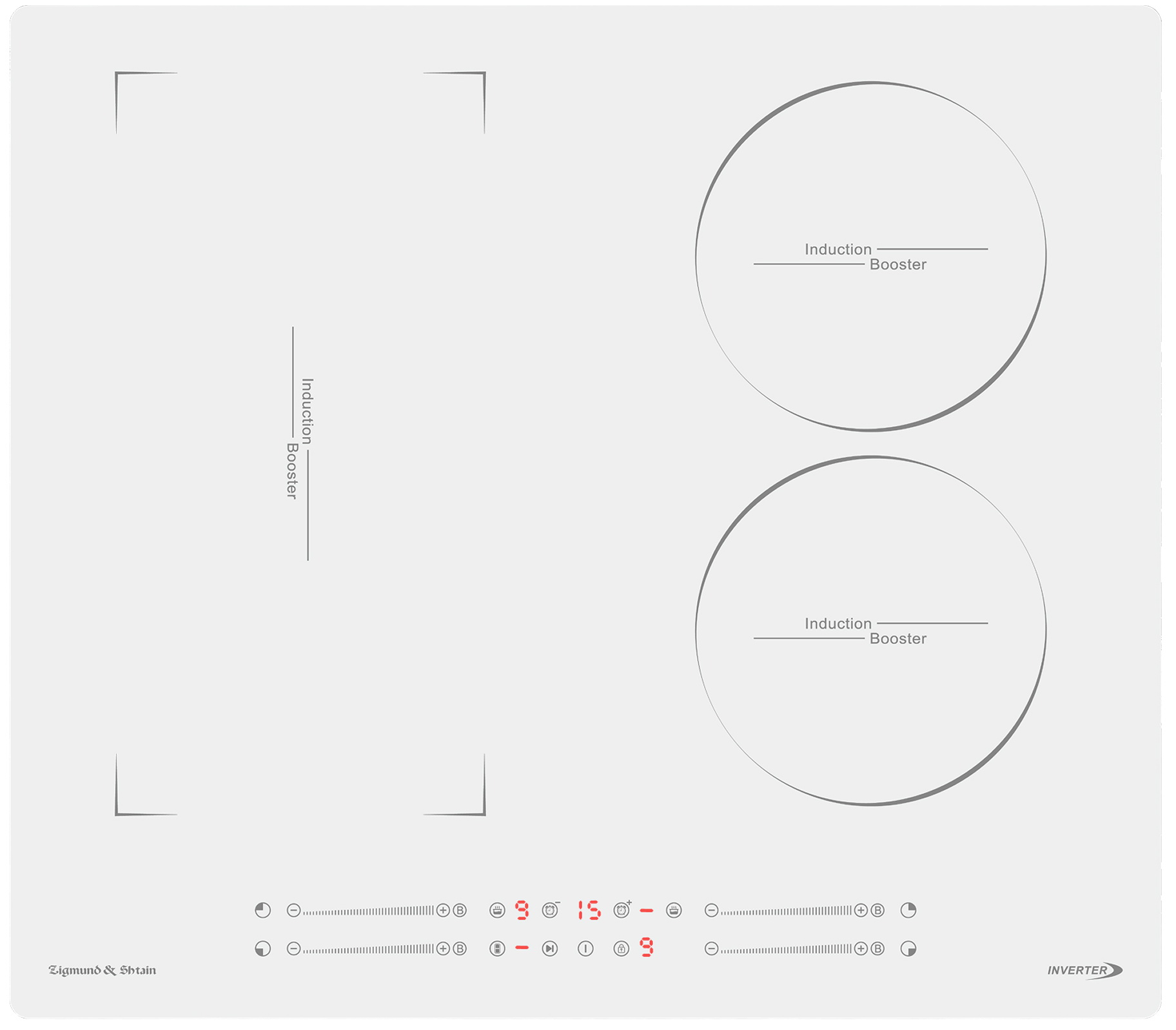 Изображение товара Электрическая варочная панель Zigmund & Shtain CI 49.6 W индукционная стеклокерамическая