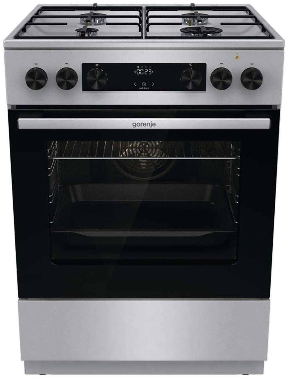 Изображение товара Комбинированная плита Gorenje GKS6C70XJ с электрос духовкой и газовой варочной панелью