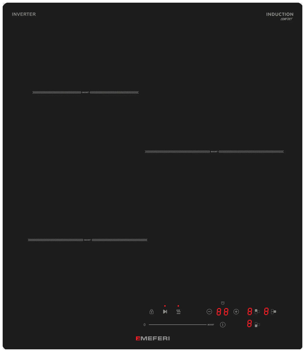 

Варочная панель с инвертором Meferi MIH453BK COMFORT, Черный