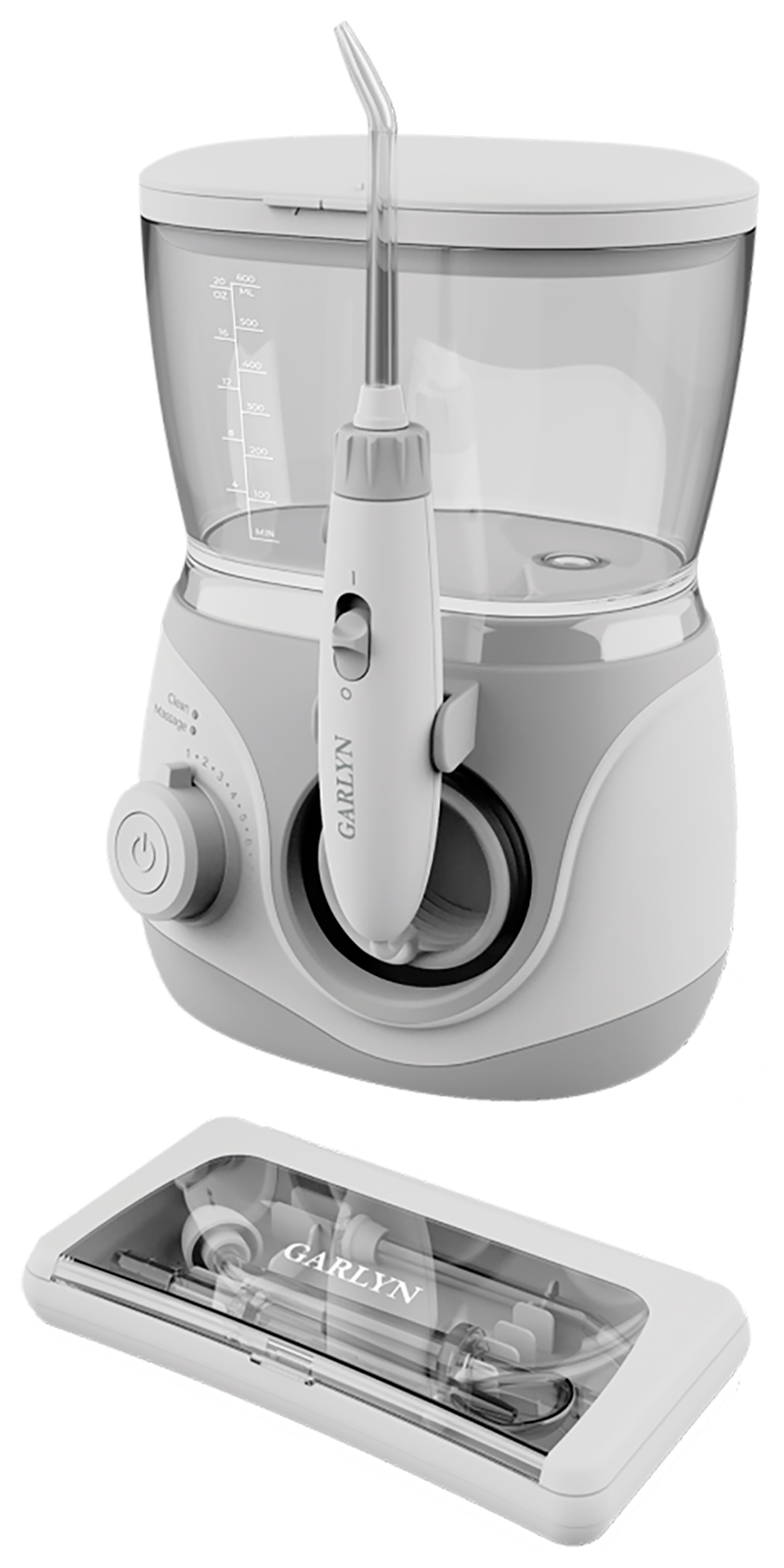 Изображение товара Ирригатор для полости рта Garlyn Stream Base стационарный 600 мл 8 насадок