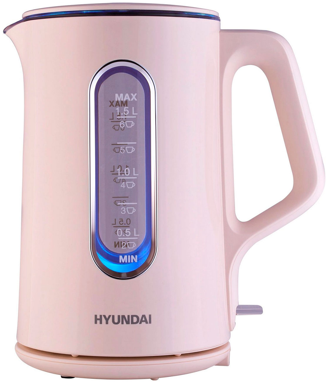 Изображение товара Электрический чайник Hyundai HYK-G8888 1.5л 1700Вт стекло кремовый