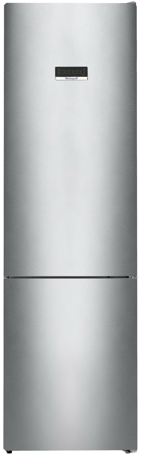Изображение товара Двухкамерный холодильник Weissgauff CBN2WB3M2 инверторный No Frost А+ серебристый