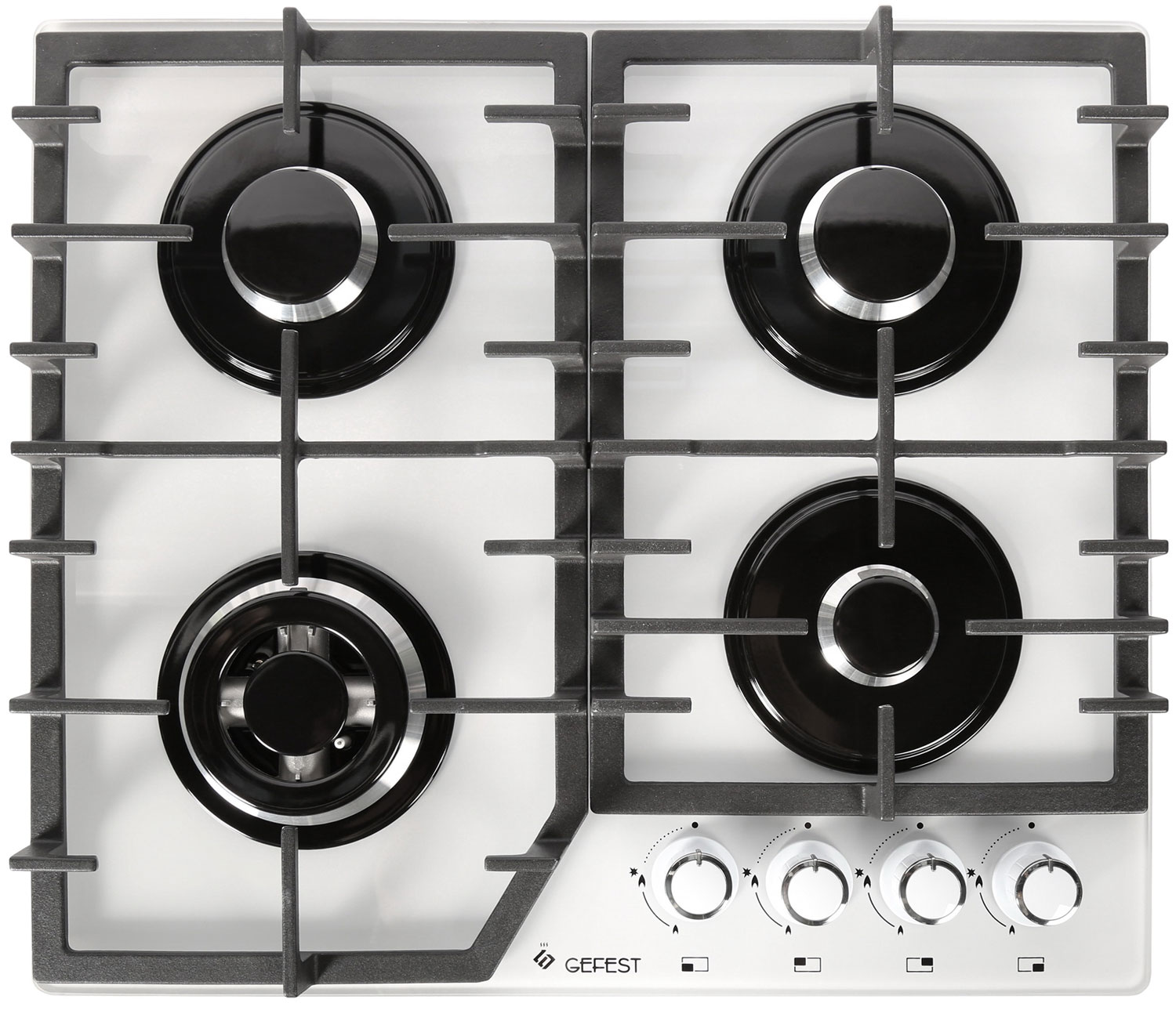 Изображение товара Газовая варочная панель Gefest ПВГ 2232-01 Р12 белая с 4 конфорками