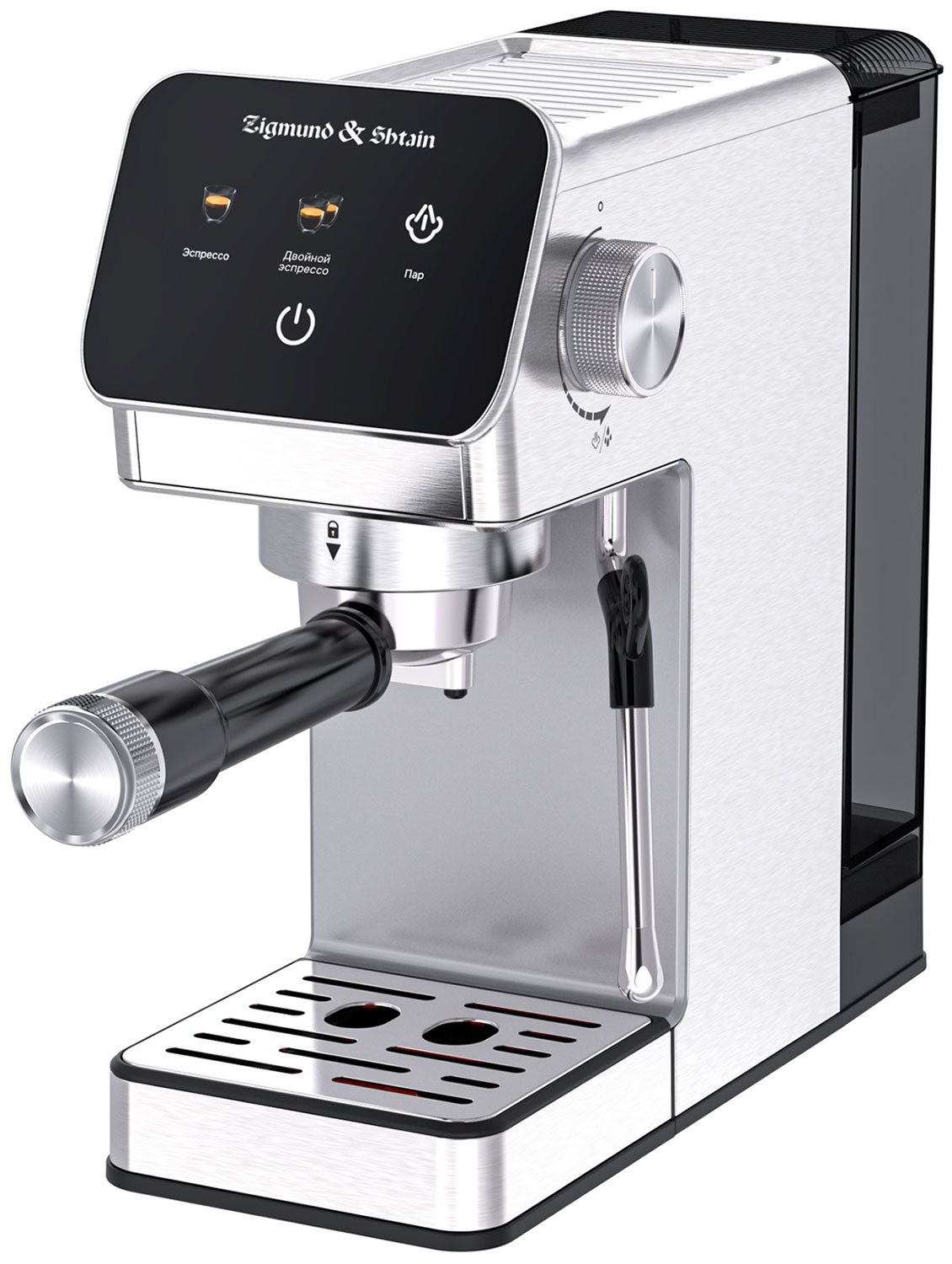 

Кофеварка рожковая Zigmund & Shtain ZCM-884, Стальной