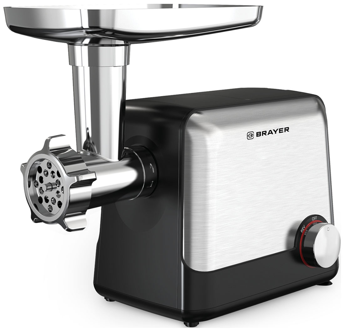 Изображение товара Мясорубка Brayer BR1613 мощность 1800 Вт 2 кг/мин насадки для колбас и кеббе