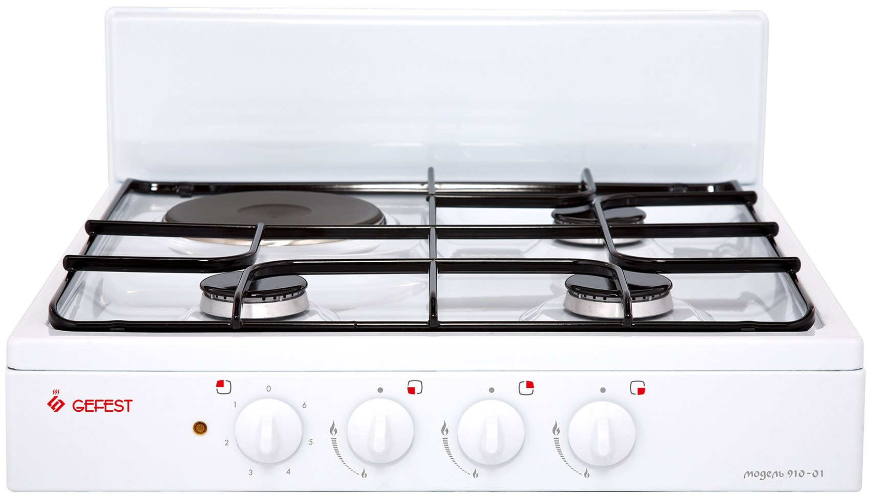Изображение товара Настольная газоэлектрическая плита Gefest ПГЭ 910-01 с регуляторами и решетками