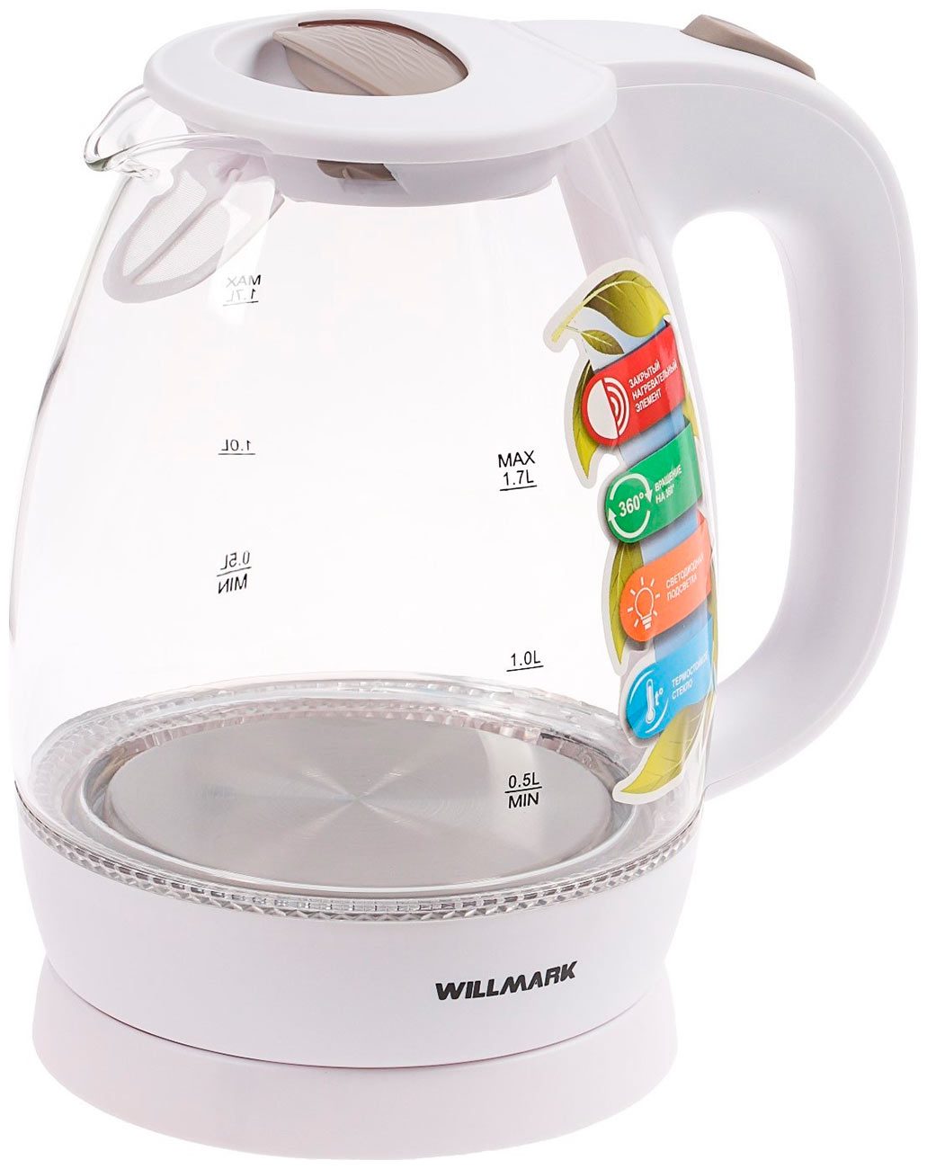 Чайник электрический Willmark WEK-1705GW Чайник электрический Willmark WEK-1705GW