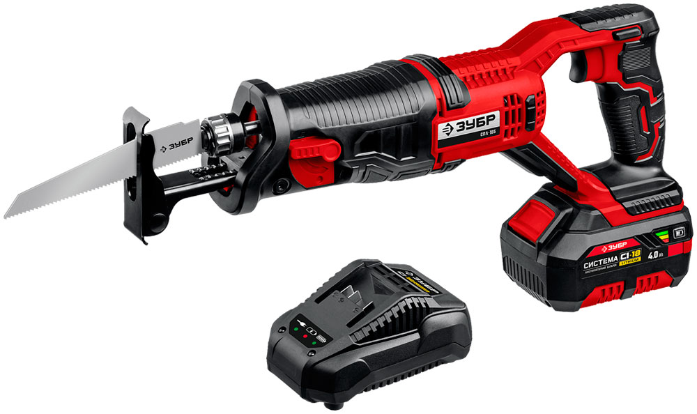 Изображение товара Пила сабельная Зубр СПЛ-185-41 18В, 1 АКБ (4Ач), в коробке
