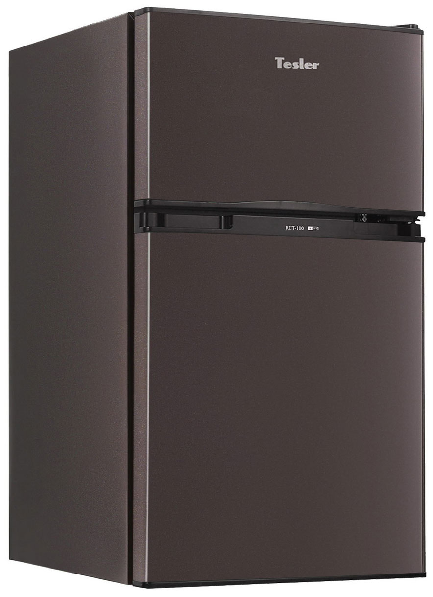 цена Двухкамерный холодильник TESLER RCT-100 DARK BROWN