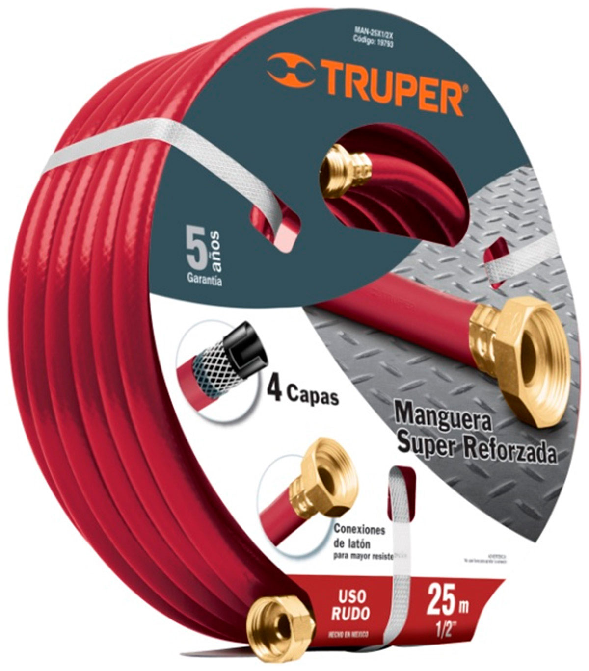 Изображение товара Шланг садовый Truper 25 м MAN-25X1/2X 19793