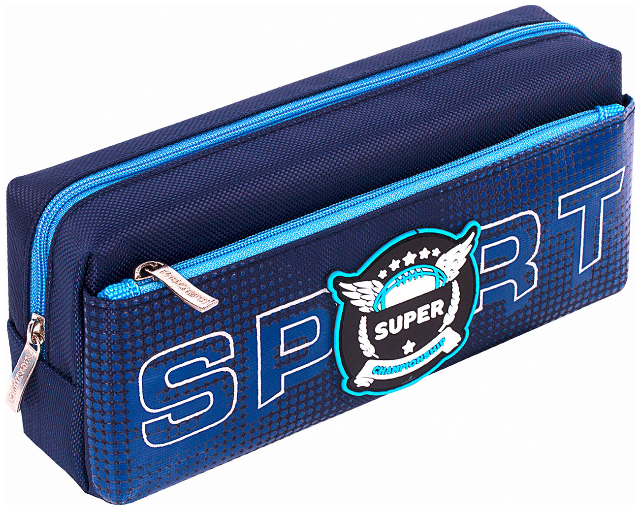 Изображение товара Пенал Юнландия полиэстер, "Super", синий, 21х6х9 см, 270277