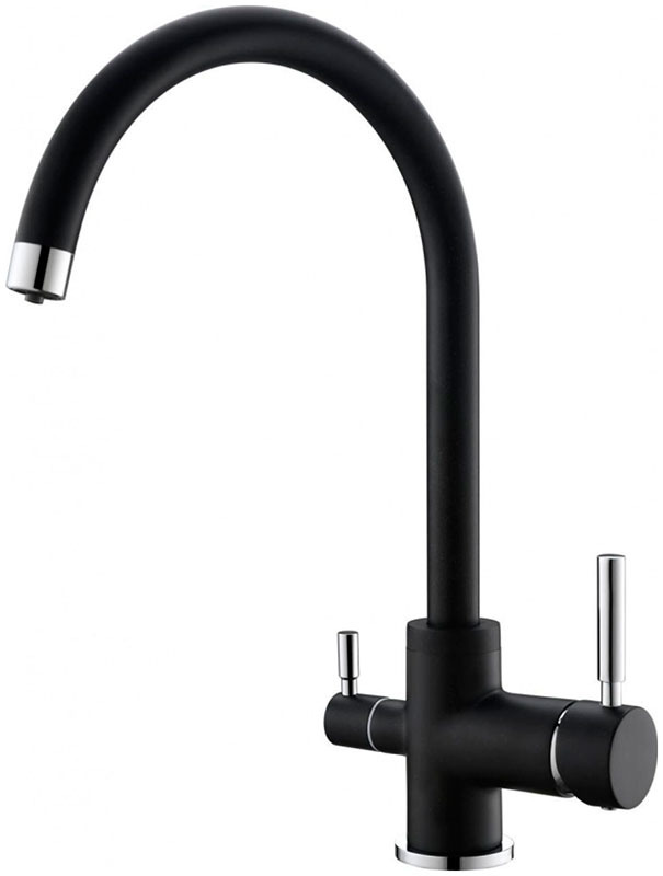 Изображение товара Кухонный смеситель Emar 3007.8 Морион Латунь под гранит для кухонной мойки