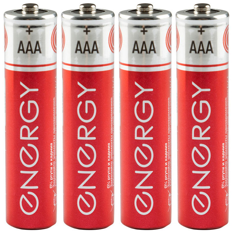 Батарейка Energy R03/4S AAА 4шт 104408 батарейка zmi rainbow aa701 типа aaа уп 10 шт цветные