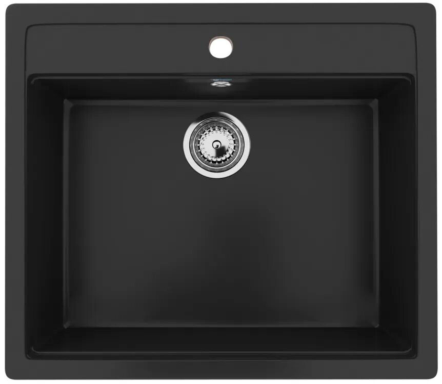 Изображение товара Кухонная мойка Ulgran U-104 ультра-черный искусственный мрамор