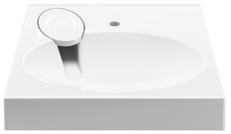 Изображение товара Раковина Paola Liguria 600 белая квадратная для монтажа на стену