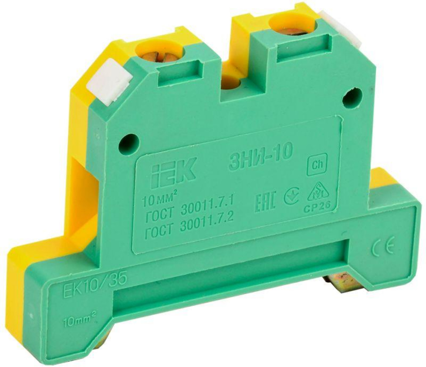 Изображение товара Изделия для электромонтажа IEK Зажим наборный ЗНИ-10PEN 10кв.мм