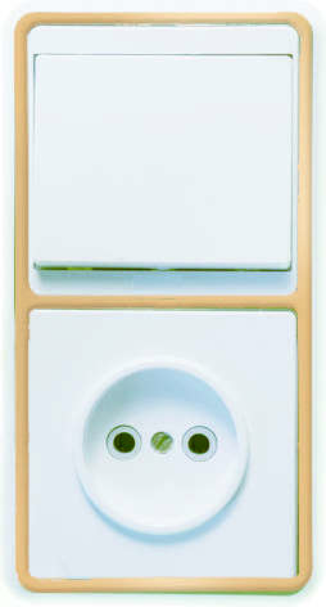 Изображение товара Блоки комбинированные Кунцево-Электро БКВР-037 Бэлла 1-кл выключатель и розетка