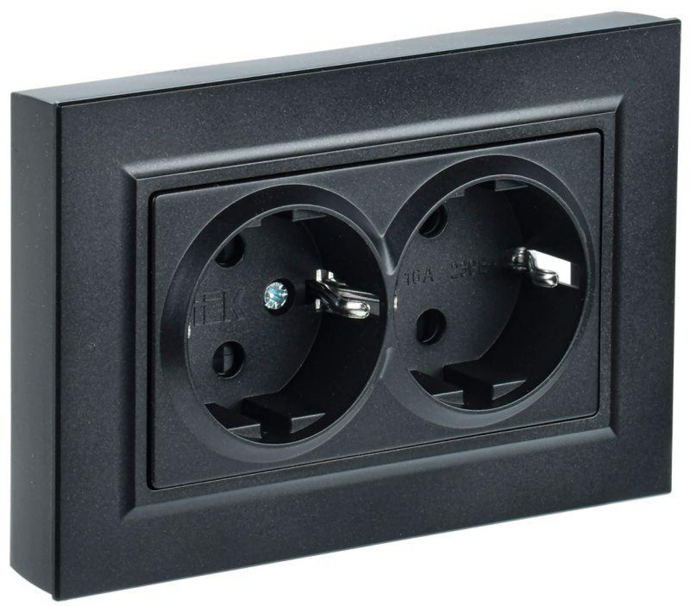 Изображение товара Розетка IEK BRITE RSш12-3-БрЧ 16А с заземлением, IP20, Китай