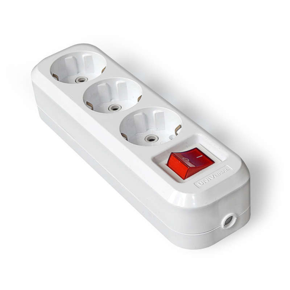 Изображение товара Розетка Универсал Колодка удлинителя 3-м с заземлением и выключателем