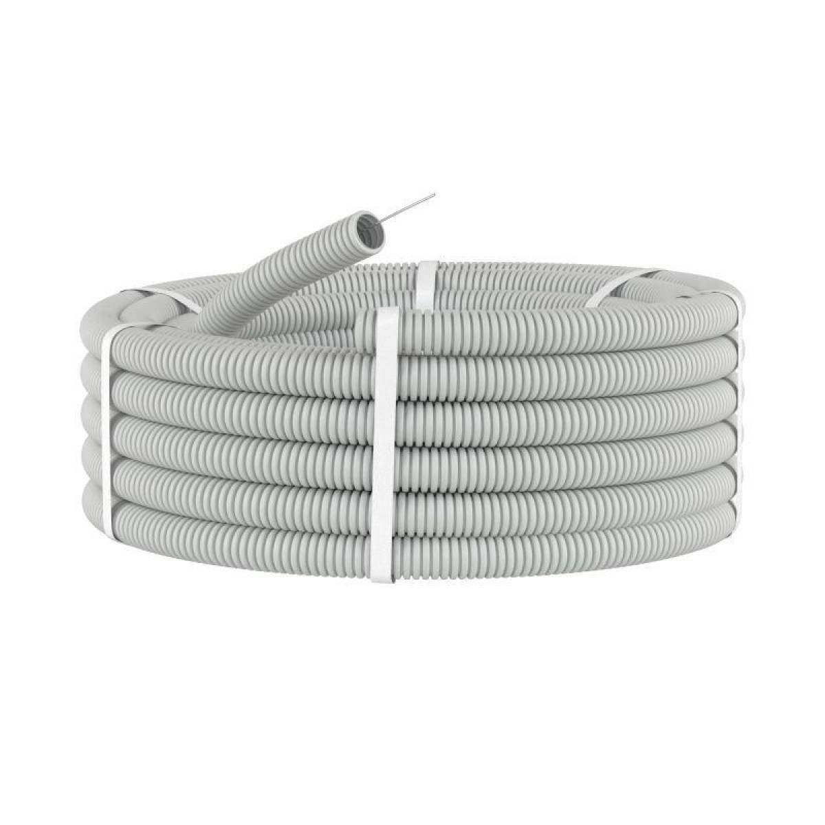 Изображение товара Кабеленесущие системы DKC Труба гофрированная ПВХ гибкая легкая d16мм с протяжкой сер. (уп.25м)