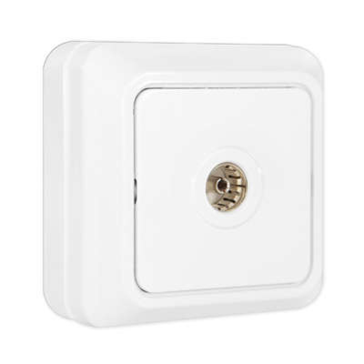 Изображение товара Розетки Универсал Розетка телевизионная TV 1-м ОП Олимп бел. UNIVersal