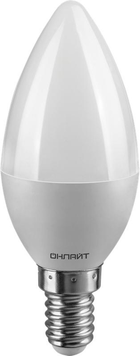 Изображение товара Лампа светодиодная Онлайт 61 128, OLL-C37-8-230-6.5K-E14-FR, 8 Вт