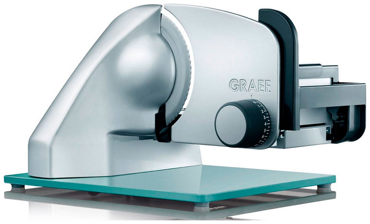 Ломтерезка Graef Classic C22 silber metallic TWIN, регулировка толщины нарезки, замок от детей Ломтерезка Graef Classic C22 silber metallic TWIN, регулировка толщины нарезки, замок от детей