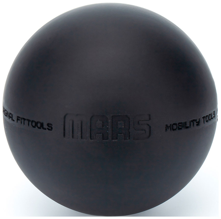 Мяч для МФР Original FitTools 9 см, одинарный, FT-MARS-BLACK черный мяч для фитнеса original fittools мяч для массажа и мфр одинарный 6 3 см