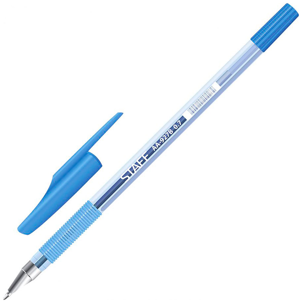Изображение товара Ручка шариковая Staff AA-927, синяя, КОМПЛЕКТ 50 штук, линия 0.35 мм, (880002)