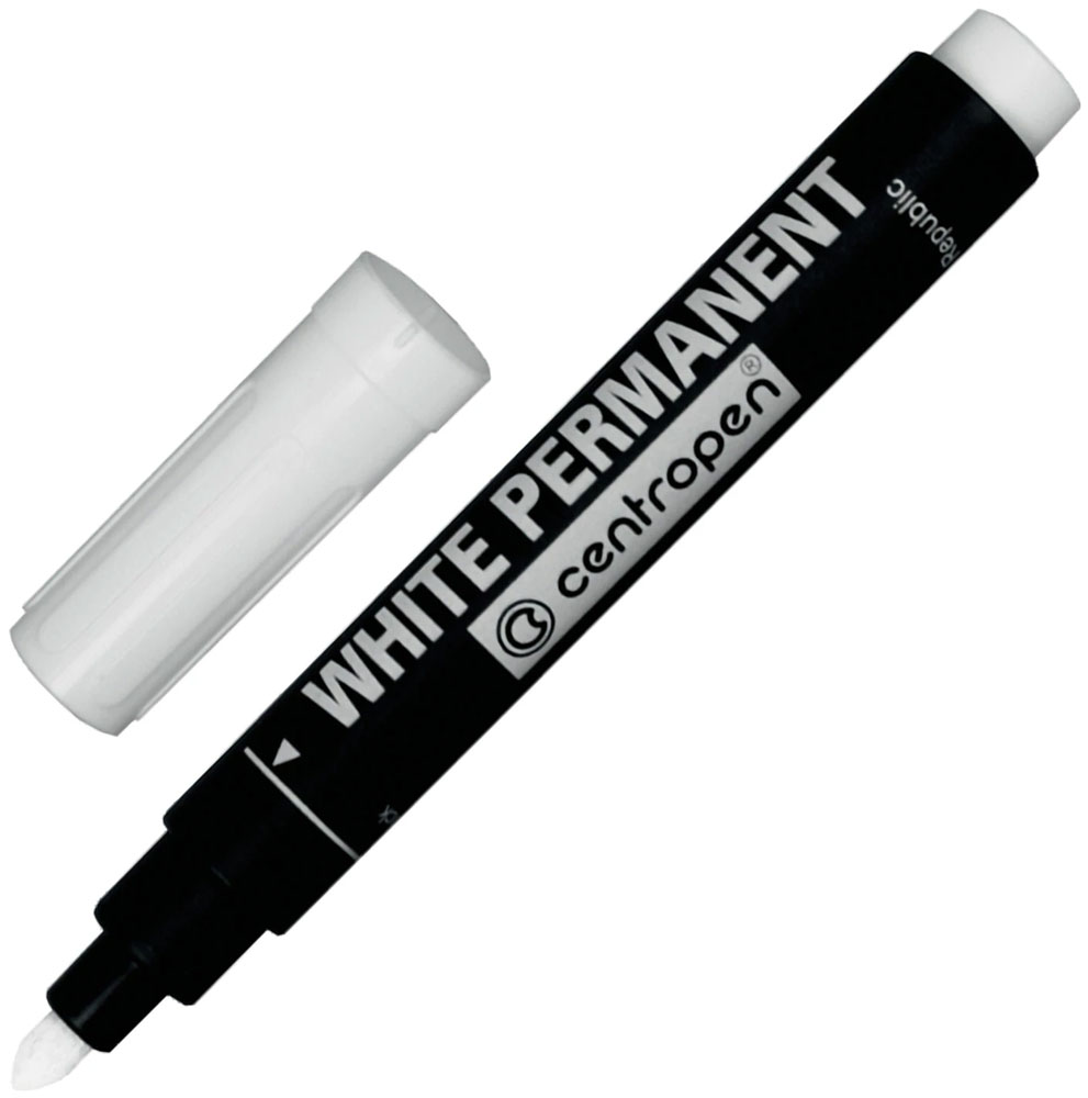 Изображение товара Перманентный маркер Centropen 8586 белый, 10 шт, 2.5 мм