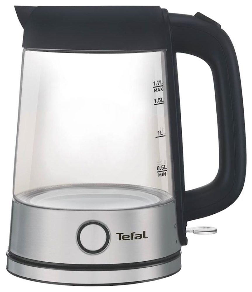 Изображение товара Чайник электрический Tefal Glass KI750D30, серебристый/черный