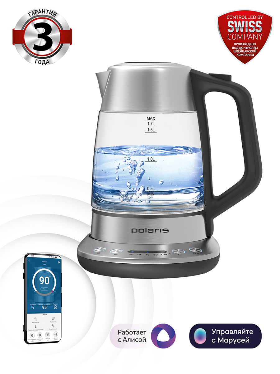 Изображение товара Чайник электрический Polaris PWK 1775CGLD WIFI IQ Home, матовый