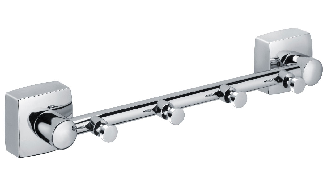 Изображение товара Планка Fixsen Kvadro с 4 крючками FX-61305-4 для ванной